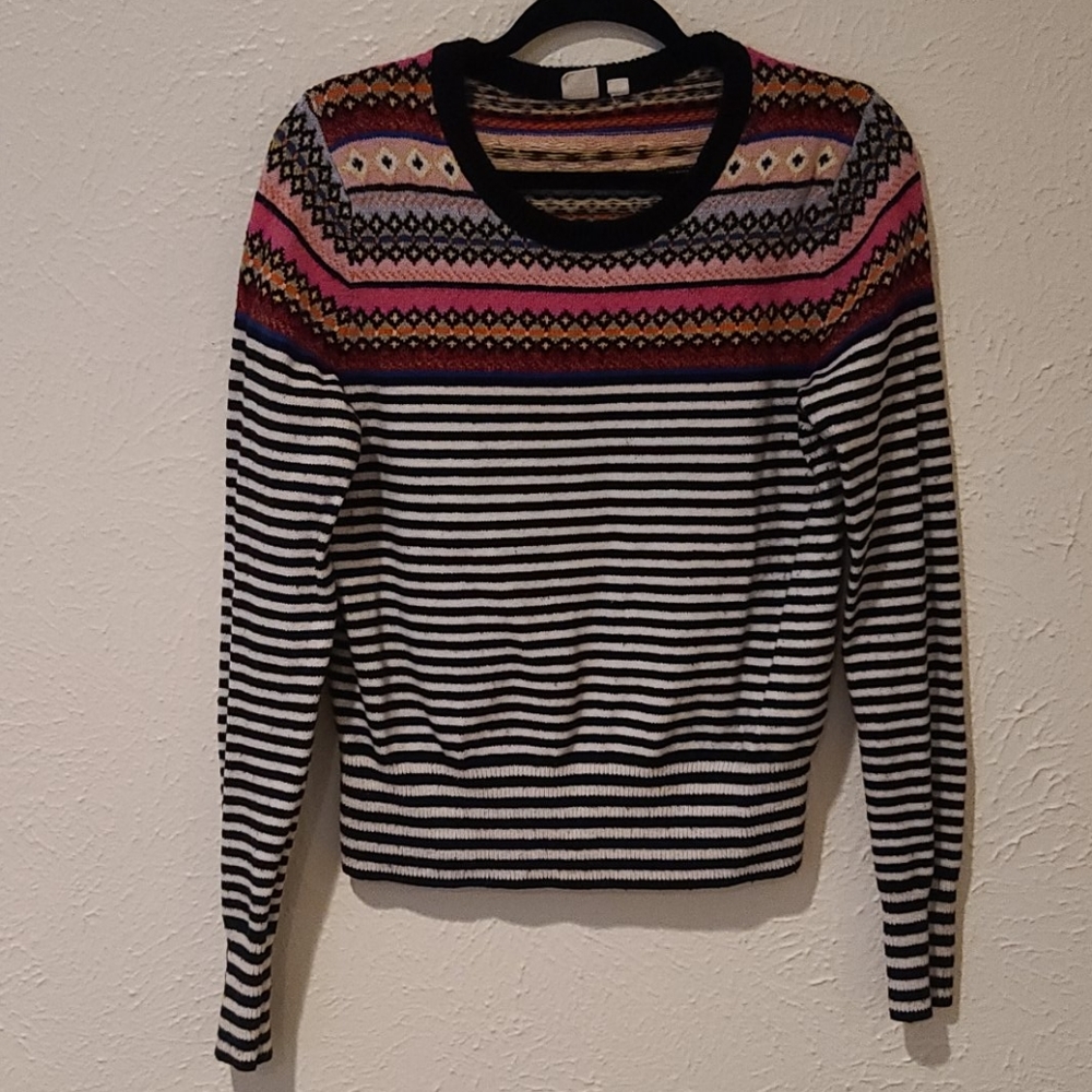 Gap Striped Fair Isle Sweater
